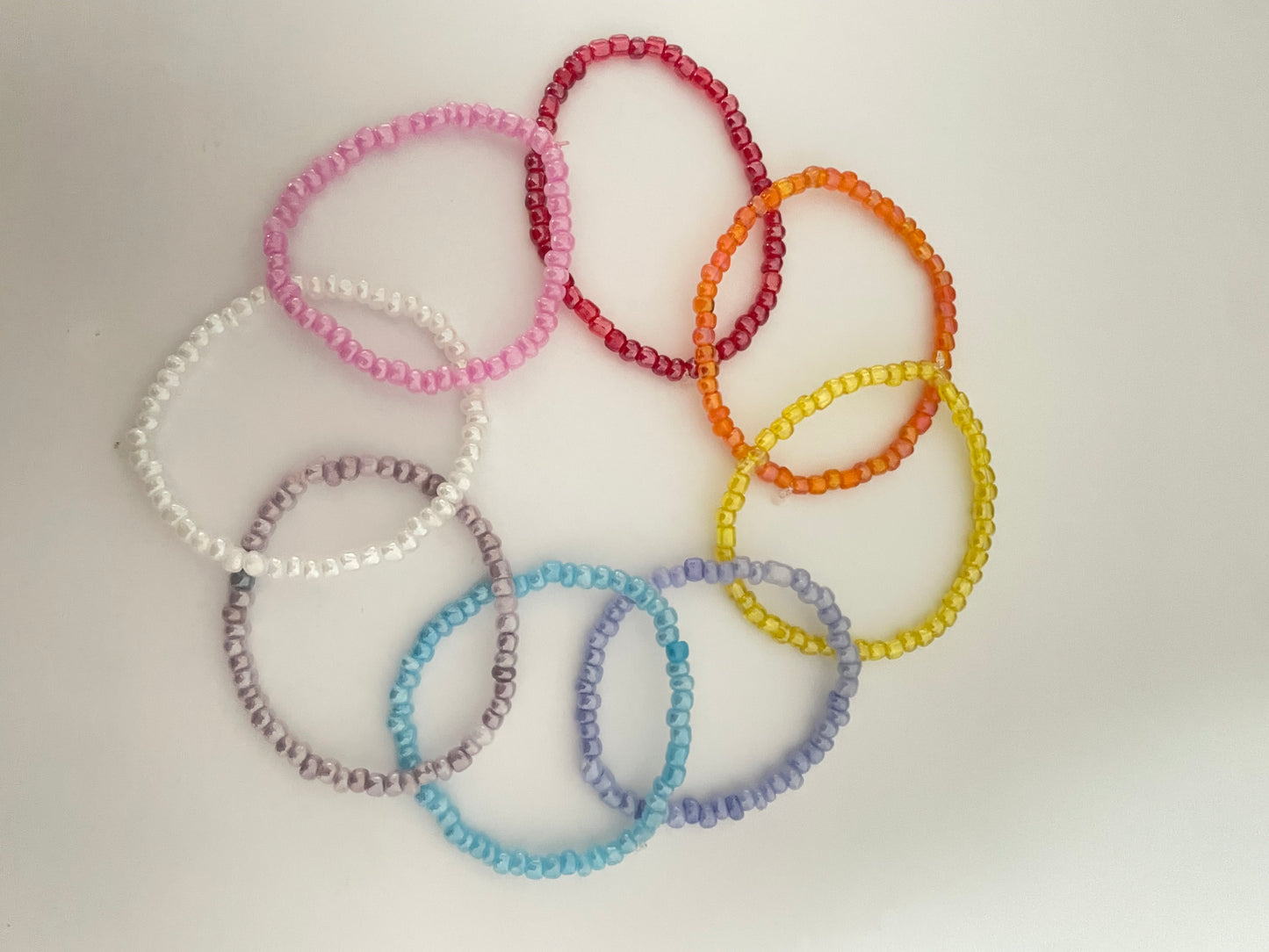 Seed bead rainbow set
